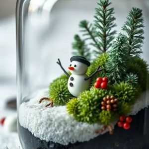 Izrada božićnog terarija - Sjeverni pol u staklenci